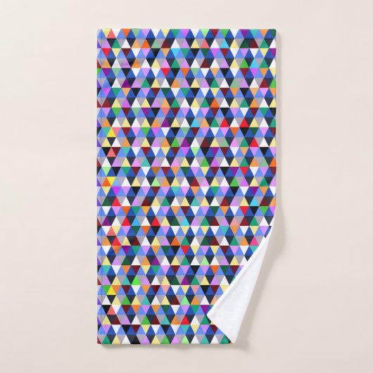 Colorful Geometric Pattern Bad Handdoek (Handdoek)