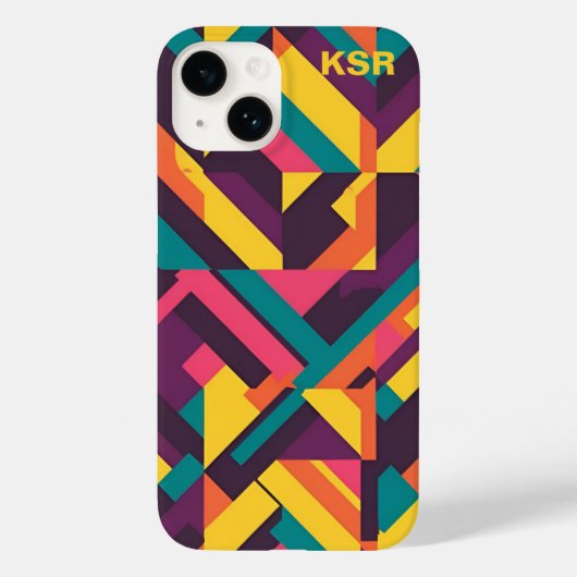 Colorful Geometric Pattern Case-Mate iPhone Case (Achterkant)