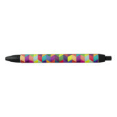 Colorful Geometric Pattern Design – Modern Stylish Zwarte Inkt Pen (Voorkant)