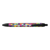 Colorful Geometric Pattern Design – Modern Stylish Zwarte Inkt Pen (Achterkant)