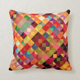 Colorful Geometric Pattern Fine Art Kussen
