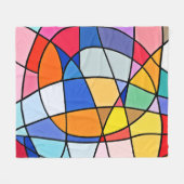 Colorful Geometric Pattern Fleece Deken (Voorkant (Horizontaal))