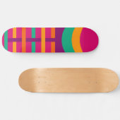 Colorful Geometric Pattern Girly Persoonlijk Skateboard (Horizontaal)