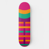 Colorful Geometric Pattern Girly Persoonlijk Skateboard (Voorkant)