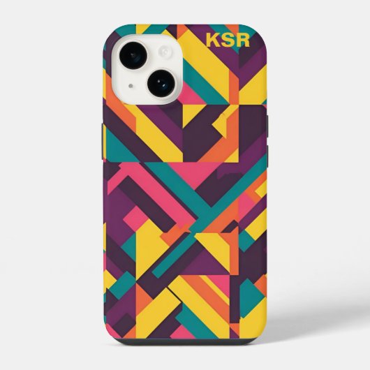Colorful Geometric Pattern iPhone Hoesje (Achterkant)