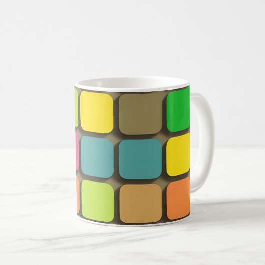 Colorful Geometric Pattern Koffiemok (Voorkant rechts)