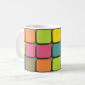 Colorful Geometric Pattern Koffiemok (Voorkant links)
