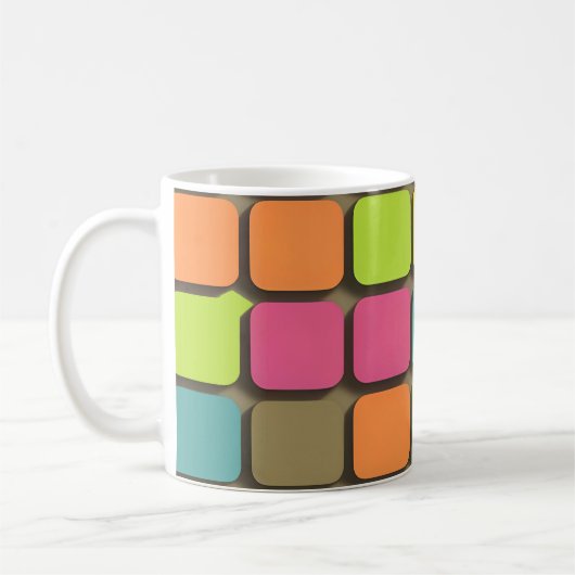 Colorful Geometric Pattern Koffiemok (Links)