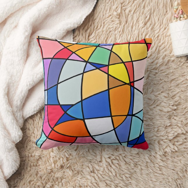 Colorful Geometric Pattern Kussen (Deken)