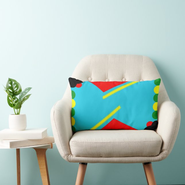 Colorful Geometric Pattern Kussen (Stoel)