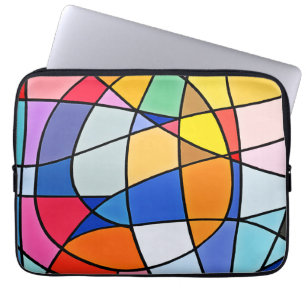 Colorful Geometric Pattern Laptop Sleeve