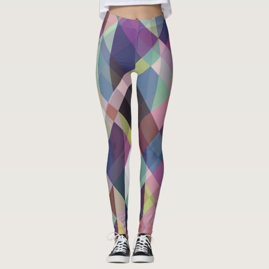 Colorful Geometric Pattern Leggings (Voorkant)