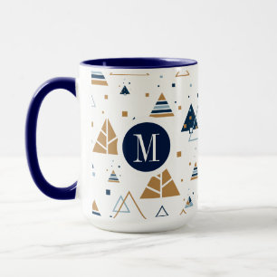 Colorful Geometric Pattern Monogram Mok