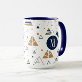 Colorful Geometric Pattern Monogram Mok (Voorkant rechts)