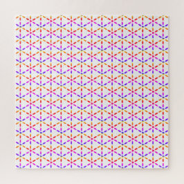 Colorful Geometric Pattern on White Legpuzzel