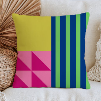 Colorful Geometric Pattern Retro Mid Century Kussen