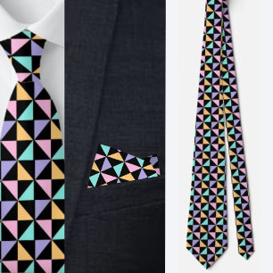 Colorful Geometric Pattern Stropdas