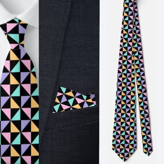 Colorful Geometric Pattern Stropdas