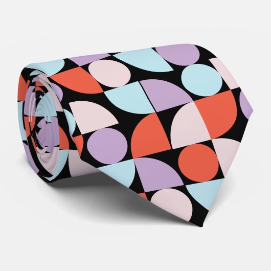Colorful Geometric Pattern Stropdas (Opgerold)