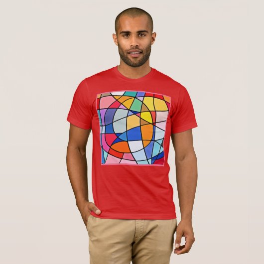 Colorful Geometric Pattern T-shirt (Voorkant volledig)