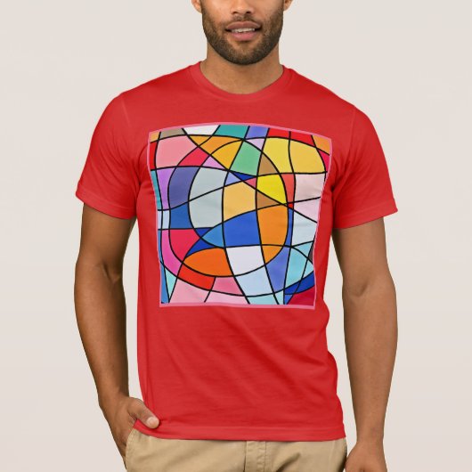 Colorful Geometric Pattern T-shirt (Voorkant)