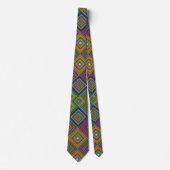 Colorful geometric pattern tie displayed front  stropdas (Voorkant)