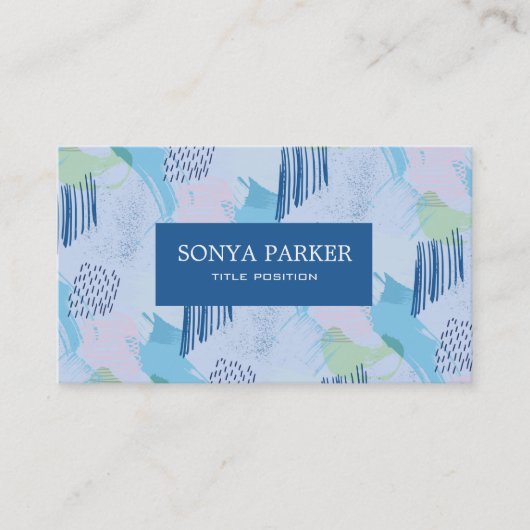 Colorful Geometric Pattern Visitekaartje (Voorkant)