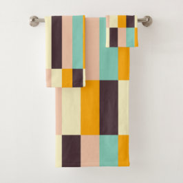 Colorful geometric pattern with vertical stripes  bad handdoek