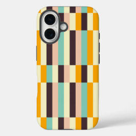 Colorful geometric pattern with vertical stripes  iPhone 16 hoesje
