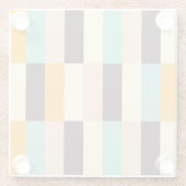 Colorful geometric pattern with vertical stripes  glazen onderzetter (Achterkant)