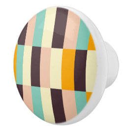 Colorful geometric pattern with vertical stripes  keramische knop
