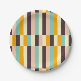 Colorful geometric pattern with vertical stripes  papieren bordje