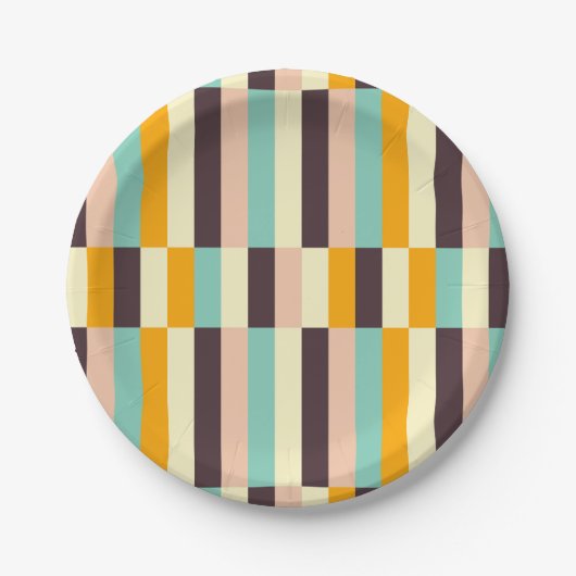 Colorful geometric pattern with vertical stripes  papieren bordje (Voorkant)