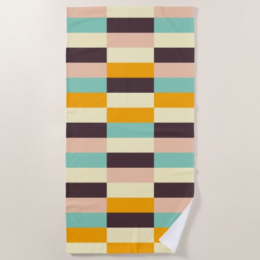 Colorful geometric pattern with vertical stripes  strandlaken (Voorkant)