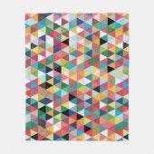 Colorful Geometric Patterned Fleece Blanket (Voorkant)