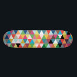 Colorful Geometric Patterned Skateboard<br><div class="desc">Dit kleurrijke Geometric Patterned Skateboard is zo vet als je bent. Het ontwerp doet denken aan een kaleidoscoop. Dit ontwerp bevat elke kleur van de regenboog,  en dan wat!</div>