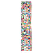 Colorful Geometric Patterned Table Runner