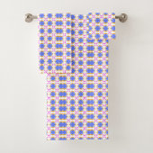 Colorful geometric patterned towels bad handdoek
