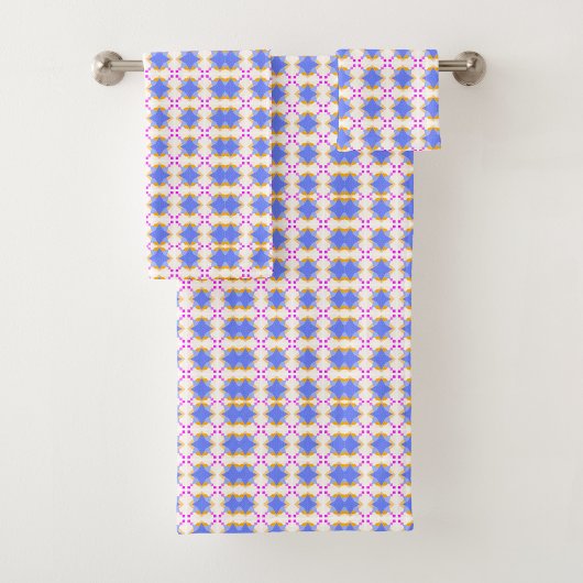 Colorful geometric patterned towels bad handdoek