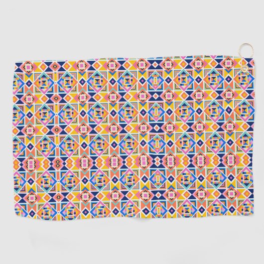 Colorful geometric patterned towels  golfhanddoek (Horizontaal)