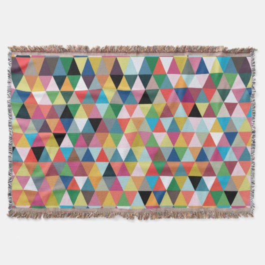 Colorful Geometric Patterted Throw Blanket Deken (Voorkant)
