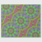 Colorful Geometric Pink Paars Green Kerstmis Cadeaupapier (Vlak)