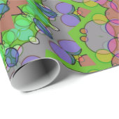 Colorful Geometric Pink Paars Green Kerstmis Cadeaupapier (Rol Hoek)