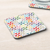Colorful Geometric Pinrad Bier Onderzetter (Linkerzijde)