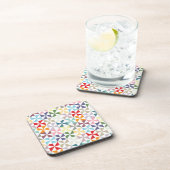 Colorful Geometric Pinrad Bier Onderzetter (Rechterzijde)