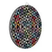 Colorful Geometric Pinrad Black Dartbord (Voorkant Links)