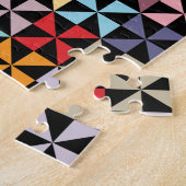 Colorful Geometric Pinrad Black Legpuzzel (Zijkant)