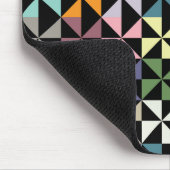 Colorful Geometric Pinrad Black Muismat (Hoek)
