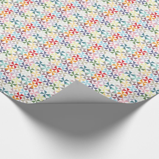 Colorful Geometric Pinrad Cadeaupapier (Hoek)