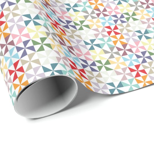 Colorful Geometric Pinrad Cadeaupapier (Rol Hoek)